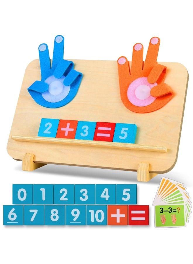 Twisoo Montessori Wooden Number Learning Toy for Toddlers Educational Finger Counting Math Game with Number Blocks for Early Learning, Cognitive Development & Math Skills for Kids (SMALL) - Image 1